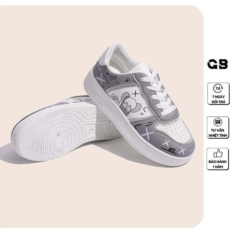 [Mã WABRMH99 giảm 12% đơn 99K]Giày Sneaker Nữ Họa Tiết Cá Tính giayBOM B1648