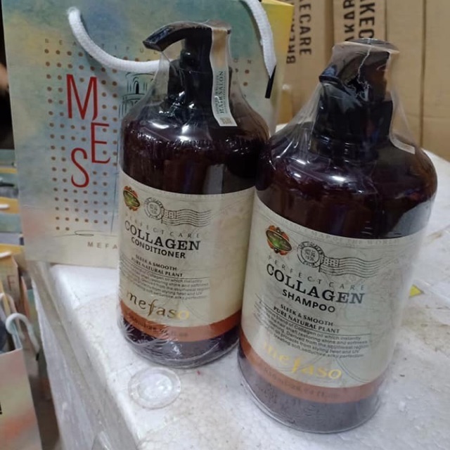 Cặp gội xả Collagen Mefaso