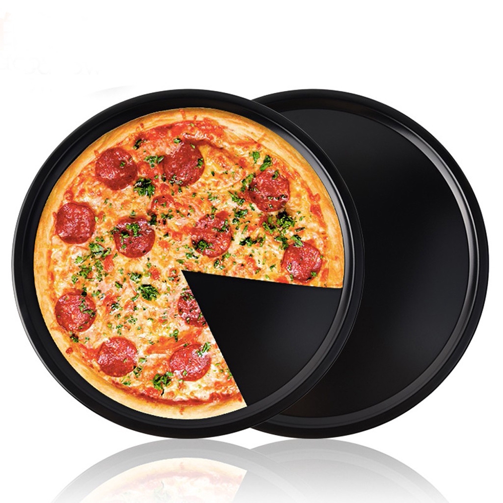 Chảo Tròn Nướng Bánh Pizza Bằng Thép Carbon Chống Dính