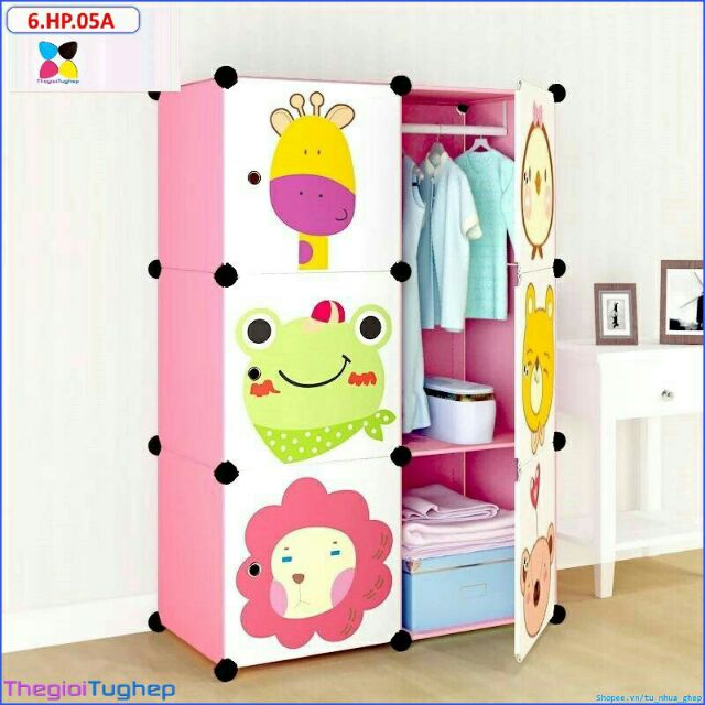 Tủ nhựa ghép 6 ô size lớn nhiều mẫu