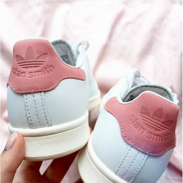 GIẦY đẹp (fullbox -CÓ ẢNH THẬT) giày thể thao STAN SMITH vintage gót nỉ hồng giá tốt 2020 : hot