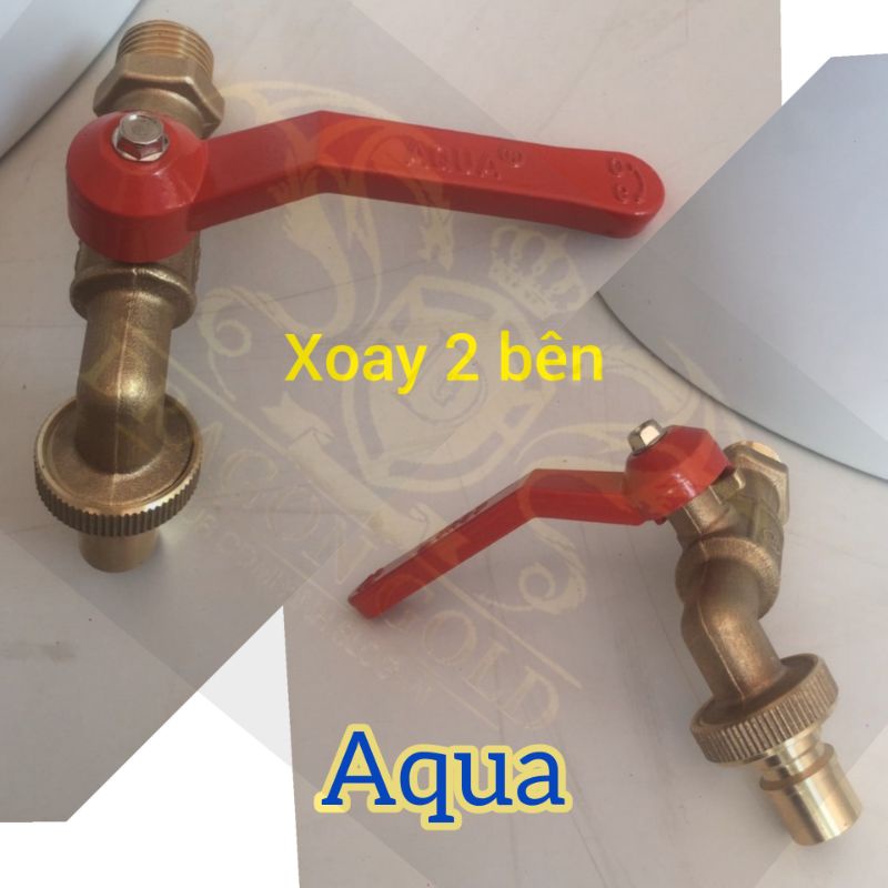 Vòi nước đồng xoay 180 độ , van nước AQUA  lắp được máy giặt tay nhôm