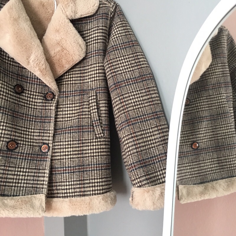 Áo khoác nữ dạ kẻ caro lót lông cao cấp siêu dày siêu ấm HÀNG CHUẨN CAO CẤP LOẠI 1 Hot 2023