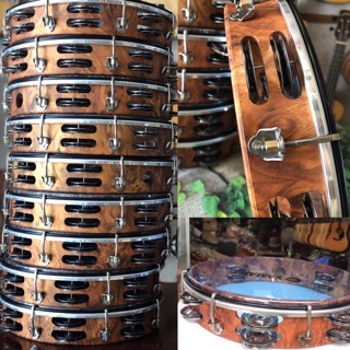 Tambourine Vành Gỗ/ Inox Yamaha Tặng Bao Da 3 Lớp