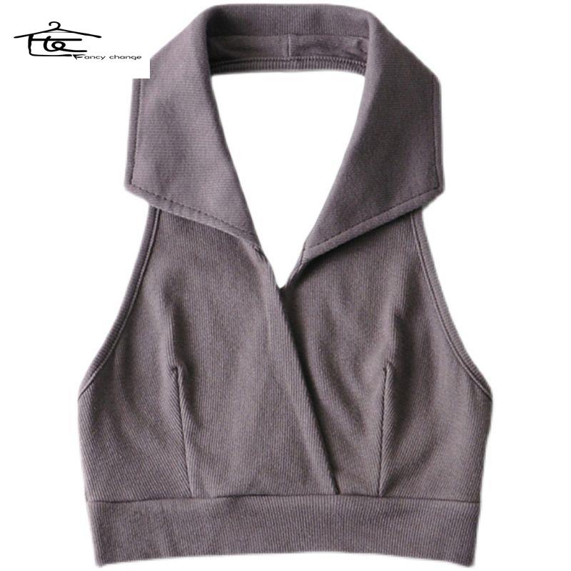 Áo Hai Dây Cổ Chữ v Siêu Ngắn Màu Trơn Phong Cách Retro Quyến Rũ Dành Cho Nữ