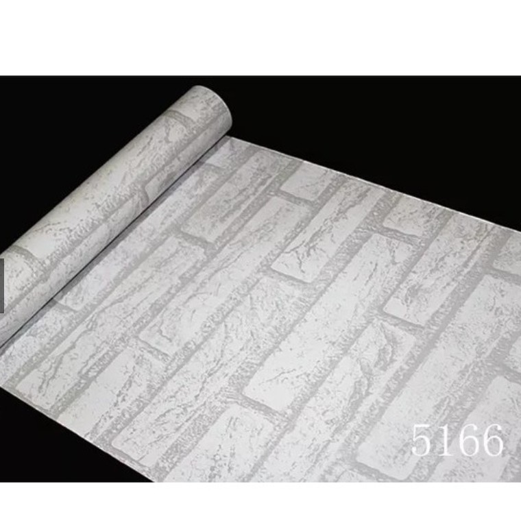 Cuộn 10m giấy dán tường đá trắng khổ rộng 45cm