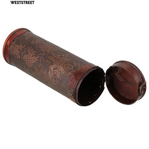 Hộp gỗ đựng chai rượu chạm khắc họa tiết cổ điển
