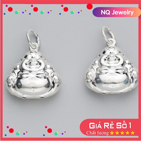 Charm bạc mặt phật Di Lạc treo - Mặt phật di la NQ Jewelry