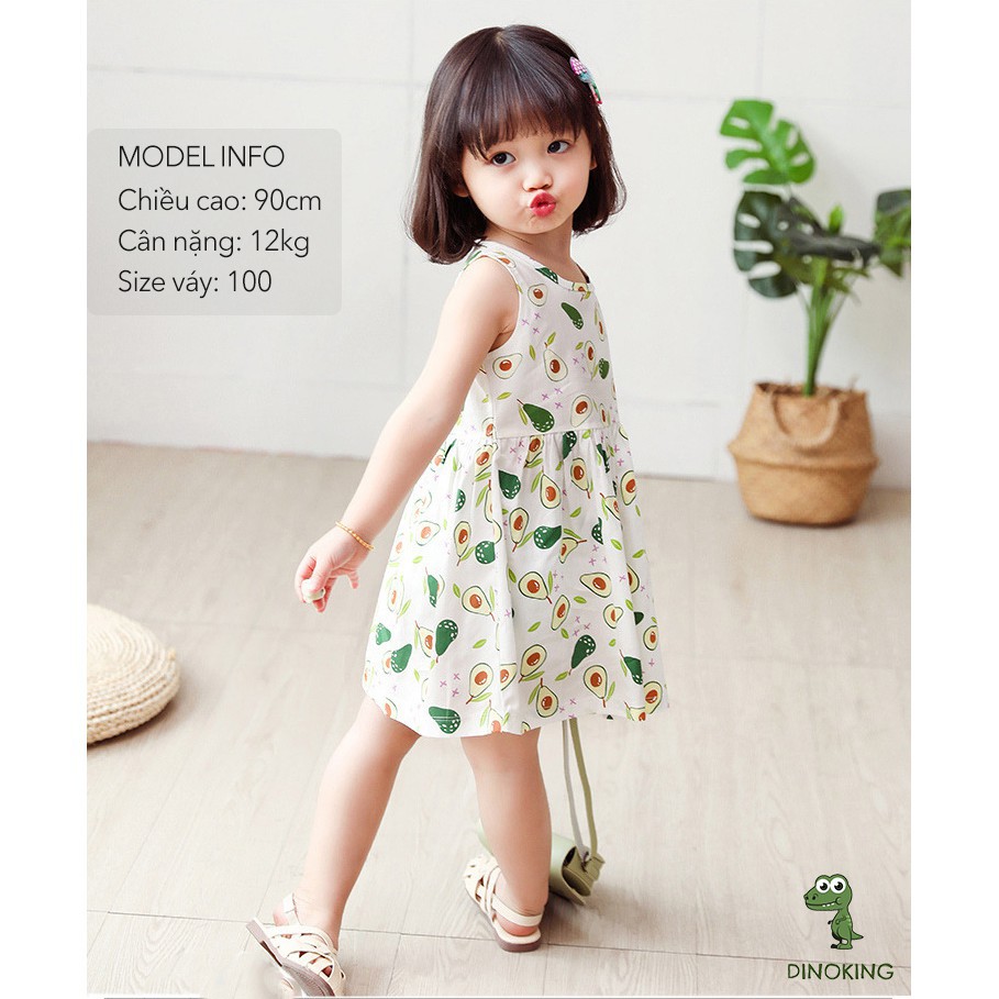 đồ công chúa Đầm thun bé gái DINOKING Váy trẻ em mùa hè chất cotton hoa nhí đẹp xinh dễ thương cho bé 1 - 6 tuổi VA0