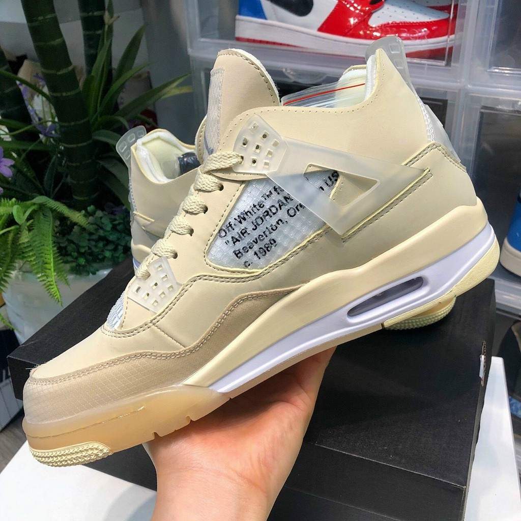 [ jordan4 vàng cát] giày thể thao sneaker jordan 4 vàng cát nam nữ cổ cao