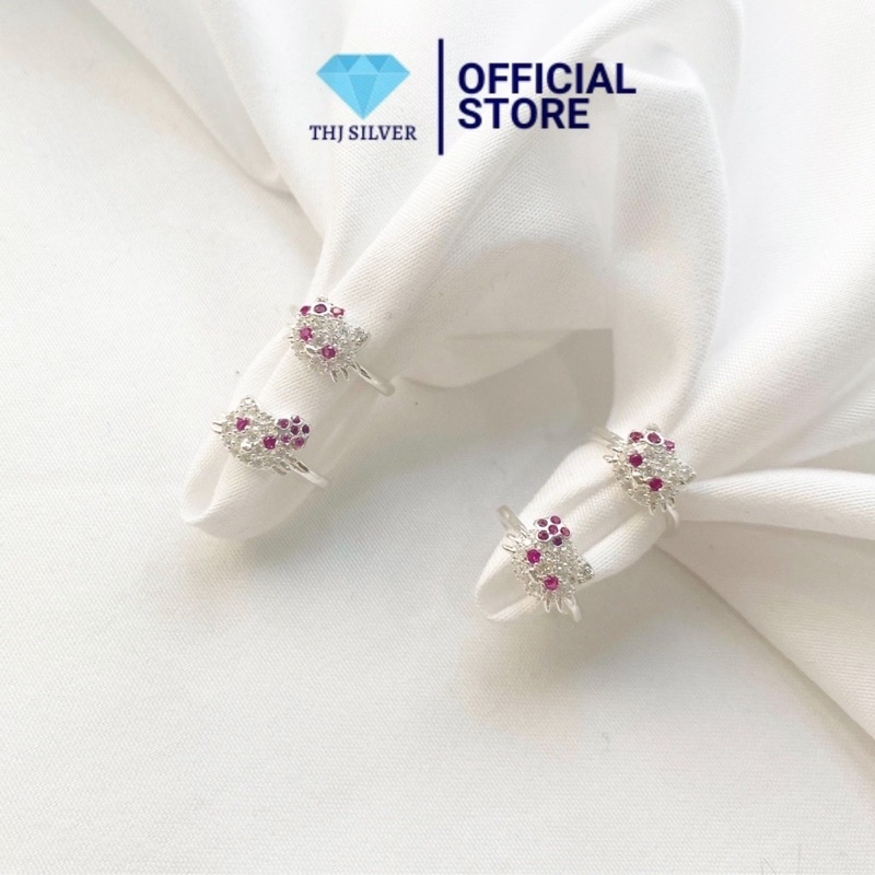 Nhẫn mèo trẻ em - Nhẫn mèo kitty cho bé đủ size , đủ cỡ - chất liệu bạc ta -g65