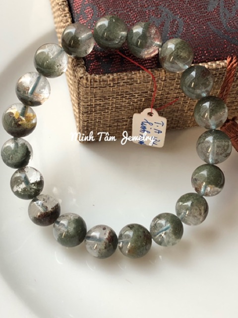 Vòng tay phong thuỷ ưu linh xanh 10 ly-Minh Tâm Jewelry