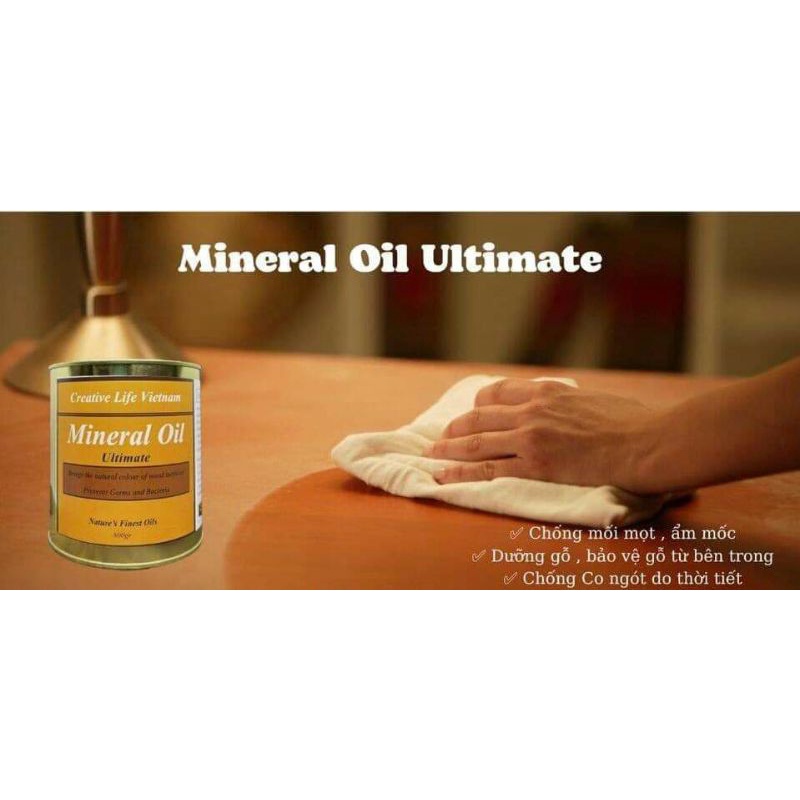 Dầu khoáng mineral oil ultimate creative life lót dưỡng gỗ 800g