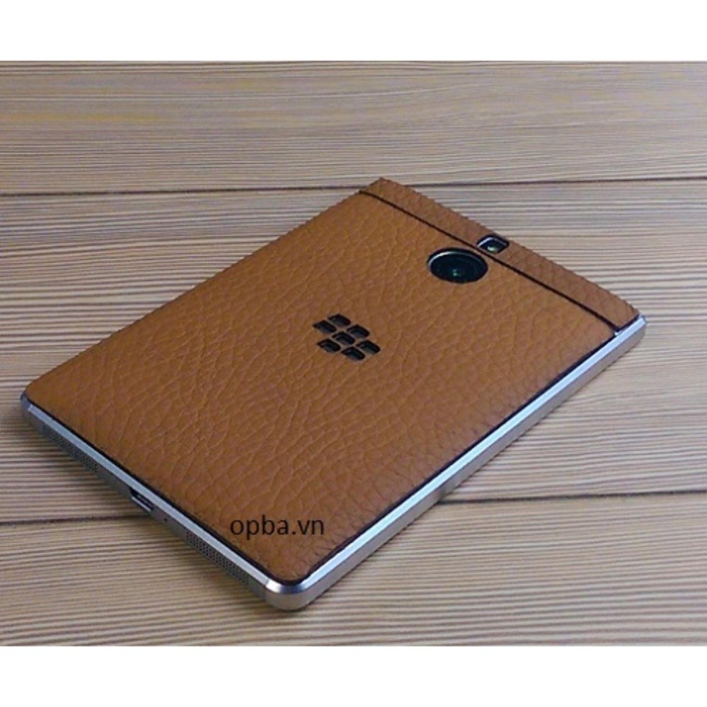 Dán da IONE Blackberry passport silver da bò màu vàng bò