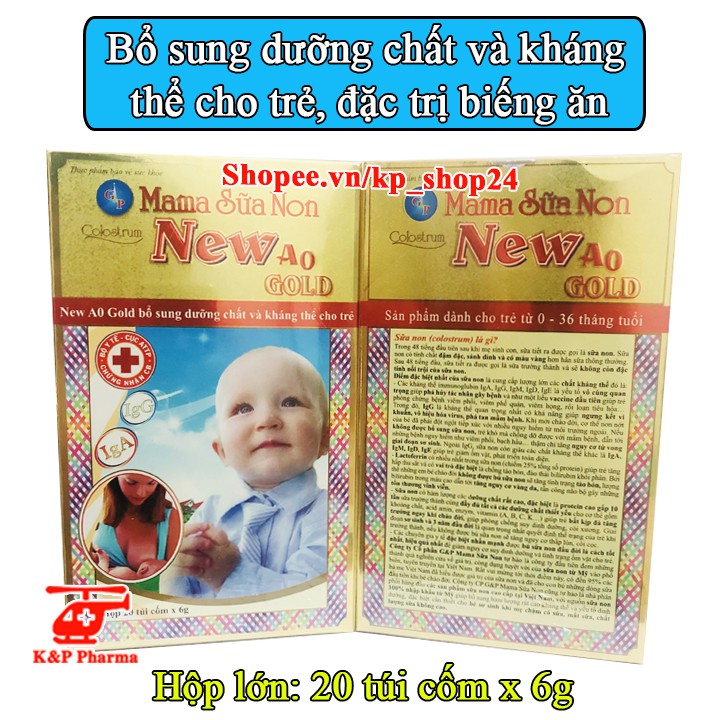 Mama Sữa Non New A0 Gold Colostrum 120g – Bổ sung dưỡng và kháng thể cho bé, tăng hấp thu, trị biếng ăn
