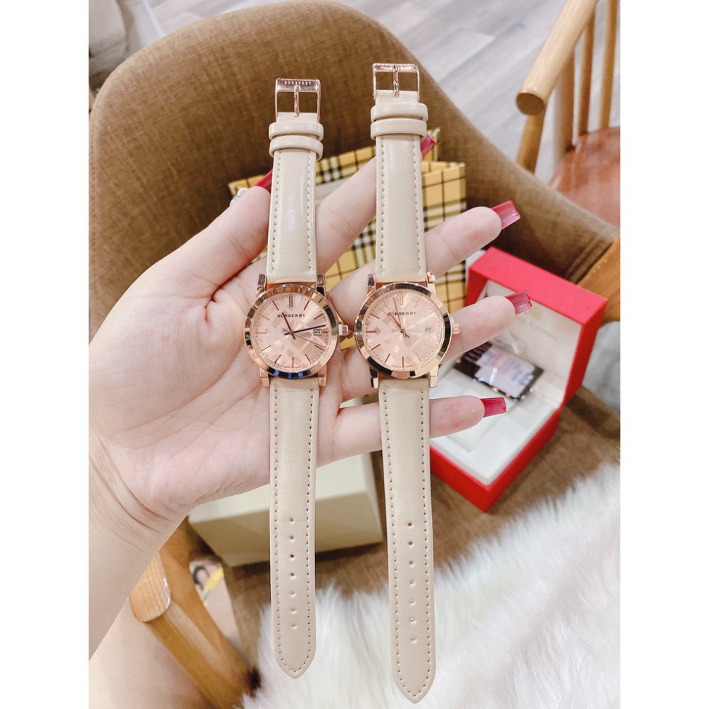 Đồng hồ nữ BUBERRY dây da cao cấp ko bong tróc siêu hot trên thị trường, chống nước, bảo hành 12 tháng