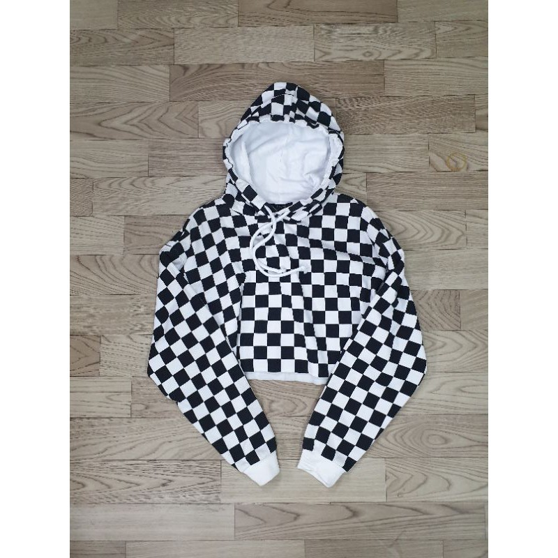 áo hoodie crop chất nỉ hiệu xuất F21