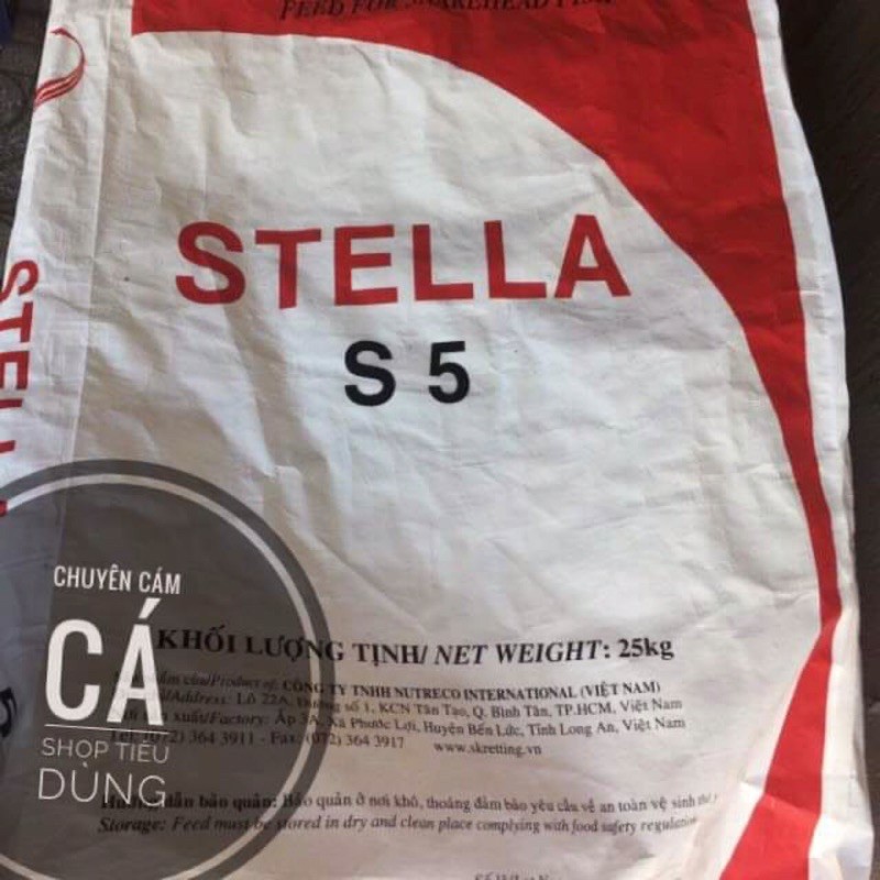 ( 11 kg ) Cám STELLA 40% Đạm Nổi Cho Cá Koi, Cá Lóc cá diêu hồng cá rô phi cá chép mè cá trê Cám stella 11kg