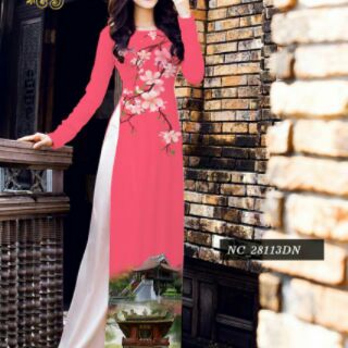 Vải áo dài in 3D Lụa cao cấp