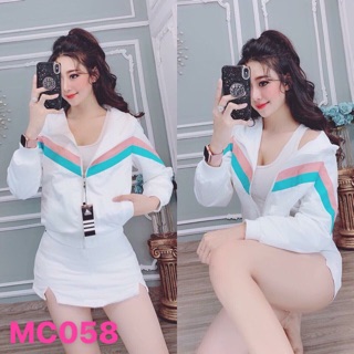 Áo khoác dù 2 lớp freesize dưới 65kg - mc058