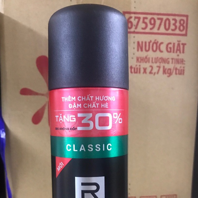 Xịt khử mùi toàn thân Romano Classic 195ml = 150ml Tăng 30% - hương nước