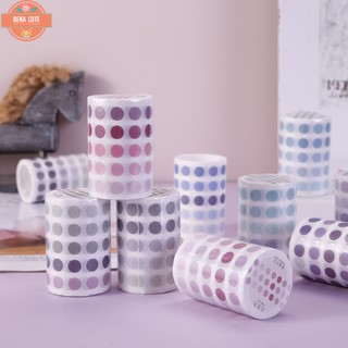 Washi tape 💥 CHẤM BI💥 5 cuộn màu basic dùng để dán trang trí nhật ký/album DIY
