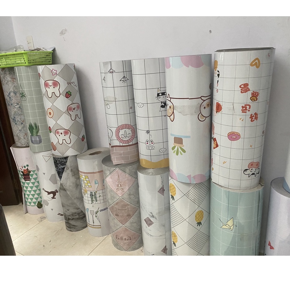 1 Mét Decal Dán Bếp Tráng Nhôm 60cm Rộng Có Keo - Tự Chọn 01 DB001