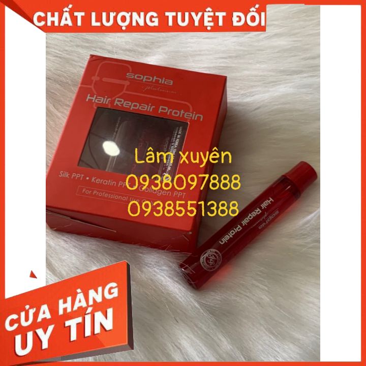 Sophia Protein phục hồi tóc nát [CHÍNH HÃNG], tóc hư tổn Hàn Quốc 13ml/1 ống. hộp 10 ống, dễ sử dụng