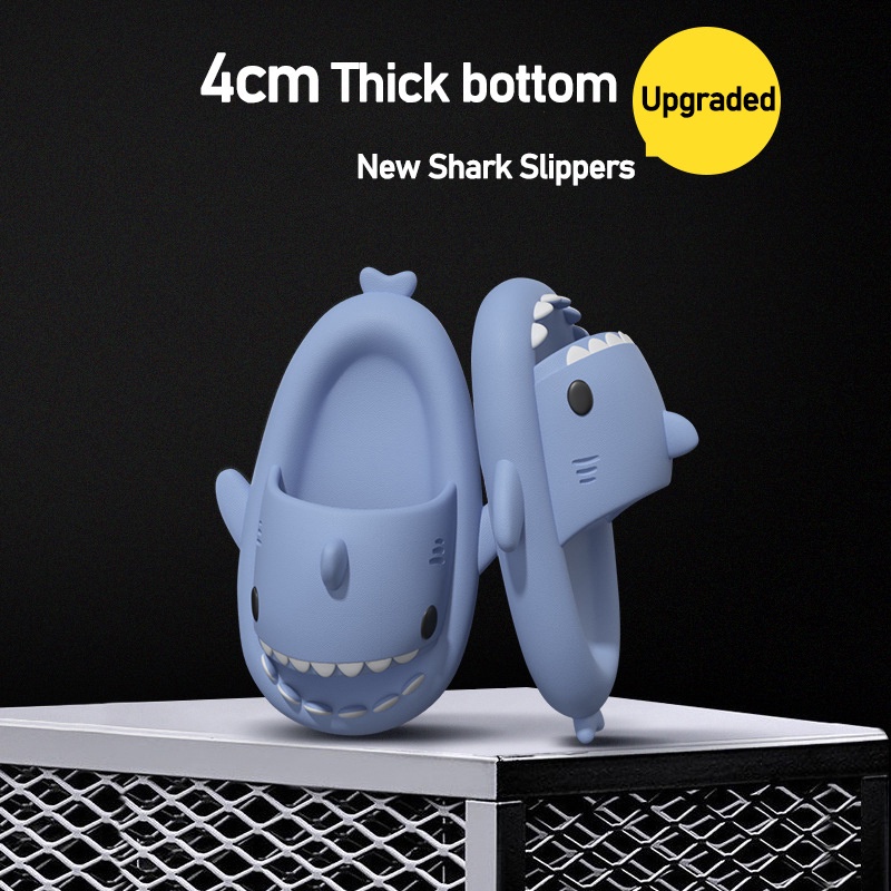 Dép đi trong nhà AYUER 4cm thiết kế cá mập hoạt hình