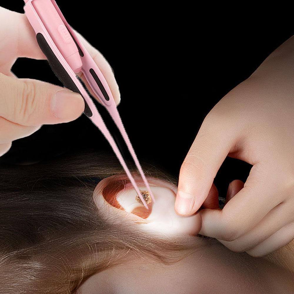 Nhíp Gắp Tai Có Đèn Phát Sáng An Toàn Dành Cho Trẻ 360° Dụng Cụ Vệ Sinh Ráy Tai Chuyên Dụng