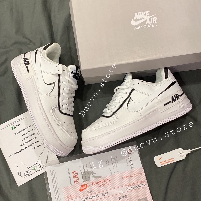 GIÀY AF1 SHADOW WHITE BLACK SC