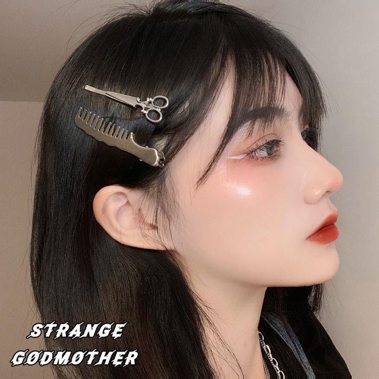 Kẹp Tóc Mỏ Vịt Bằng Kim Loại Phong Cách Punk Cá Tính
