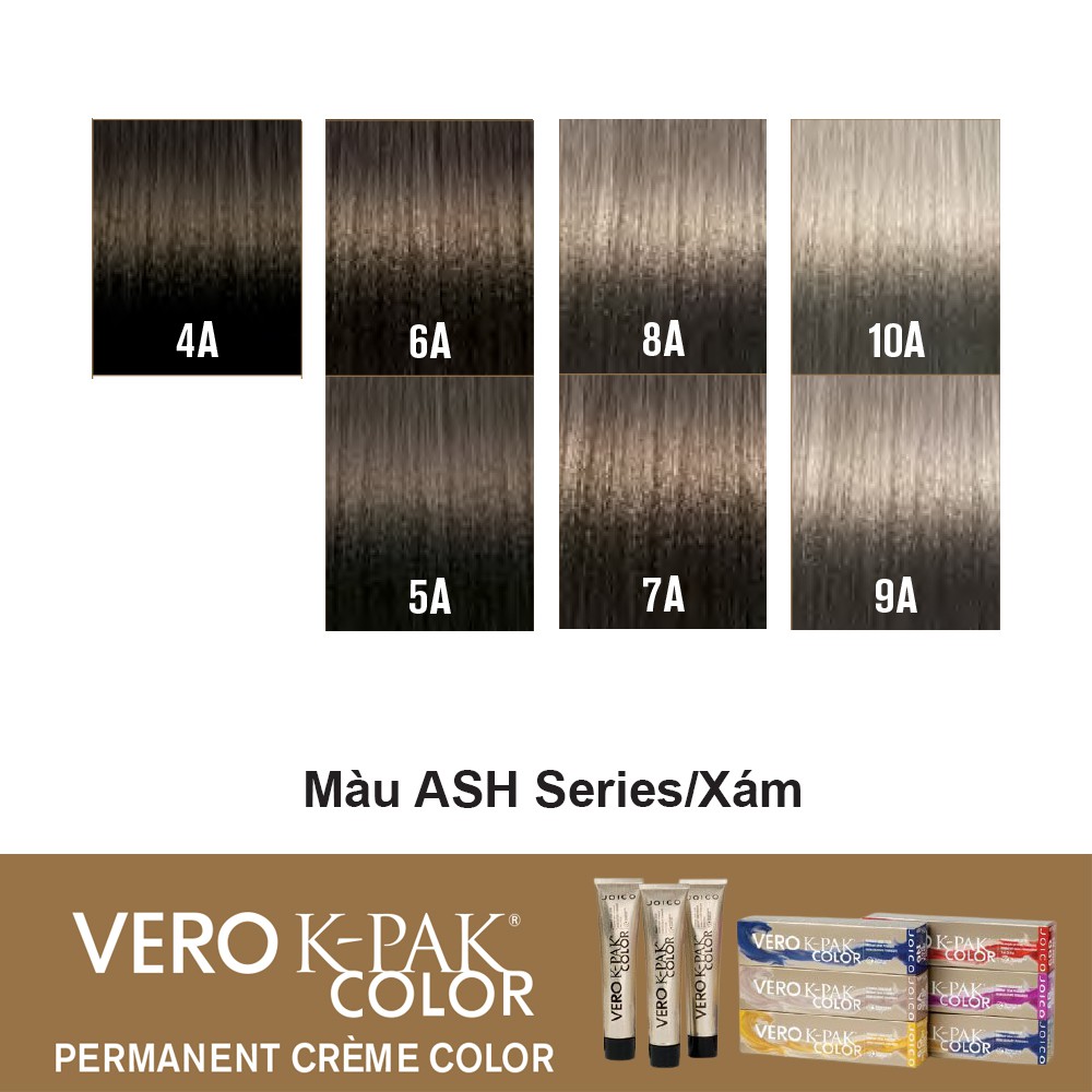 Ash Series - Màu nhuộm tóc JOICO Vero K-Pak Color (Tông màu xám)