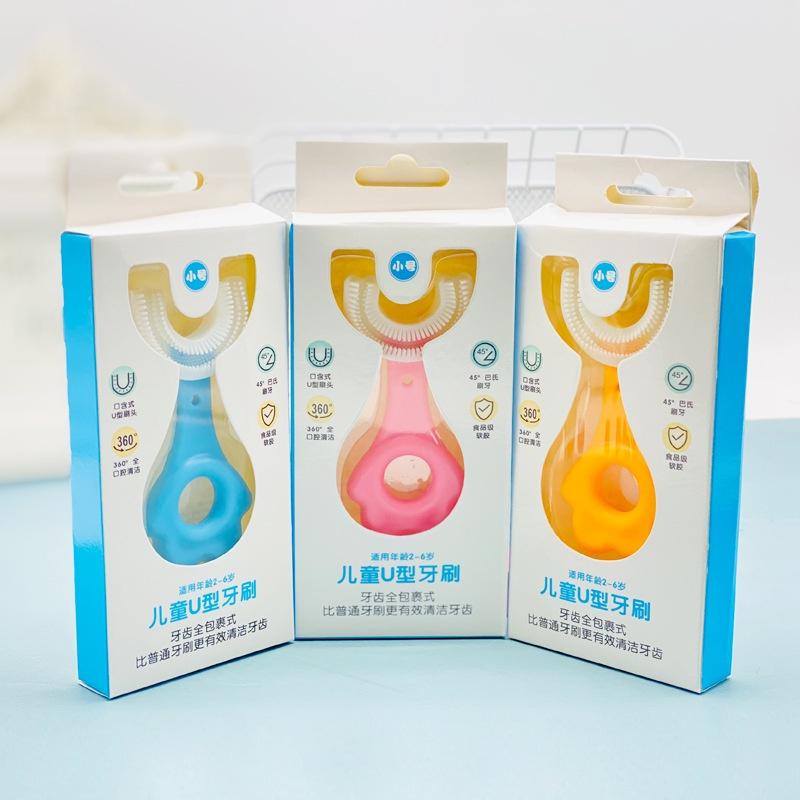 Bàn Chải Đánh Răng Hình Chữ U Chất Liệu Silicon Cho Bé Từ 2-6 Tuổi
