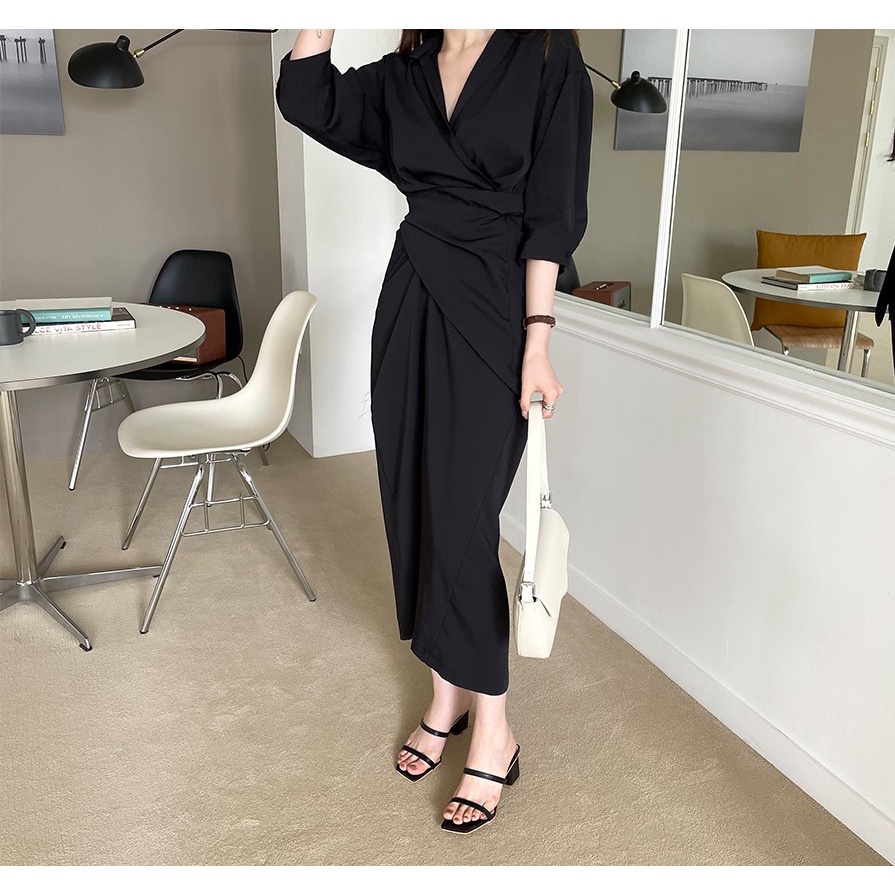 / Váy sơ mi buộc nơ eo