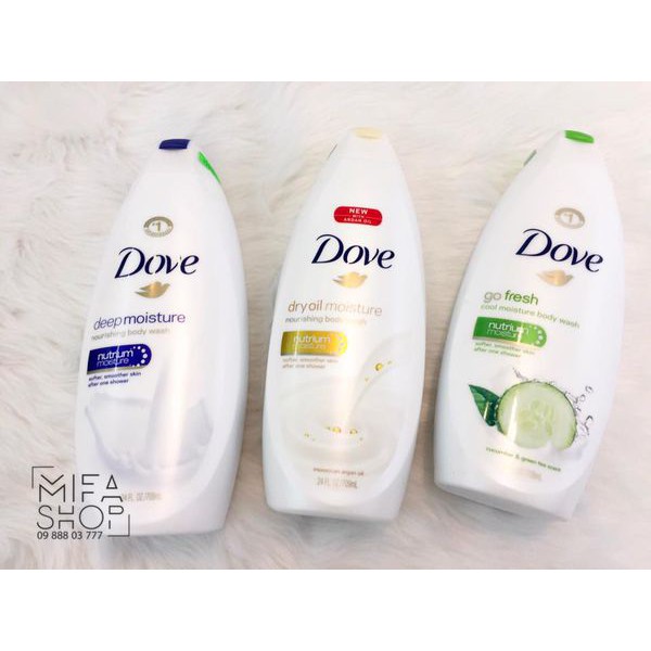 Sữa tắm cao cấp Dove Nutrium Moisturetm Mỹ