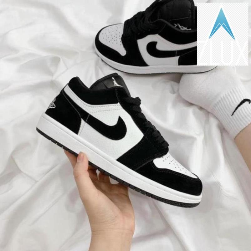 👆 VIP Giày Sneaker Nam Nữ Đen Trắng Cổ Thấp, Giày Nike Jordan Panda JD1 Full Box Bill -GY*& 👆