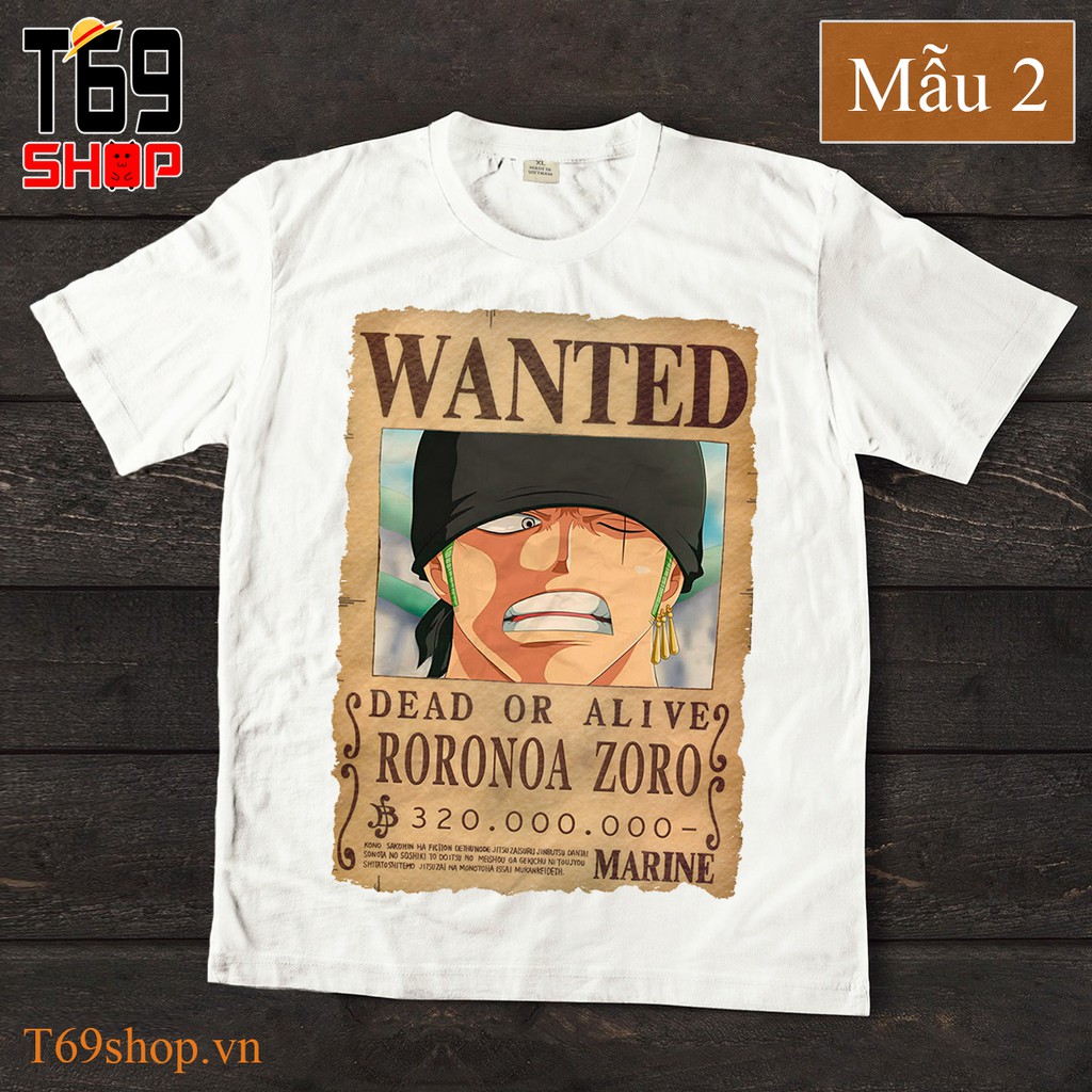 Áo thun Wanted anime One Piece - Đã cập nhật Bounty mới nhất | BigBuy360 - bigbuy360.vn