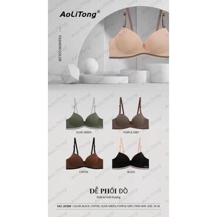 Áo Lót Nữ Su Dúc Aolitong Không Gọng Nâng Đẩy Ngực 2030