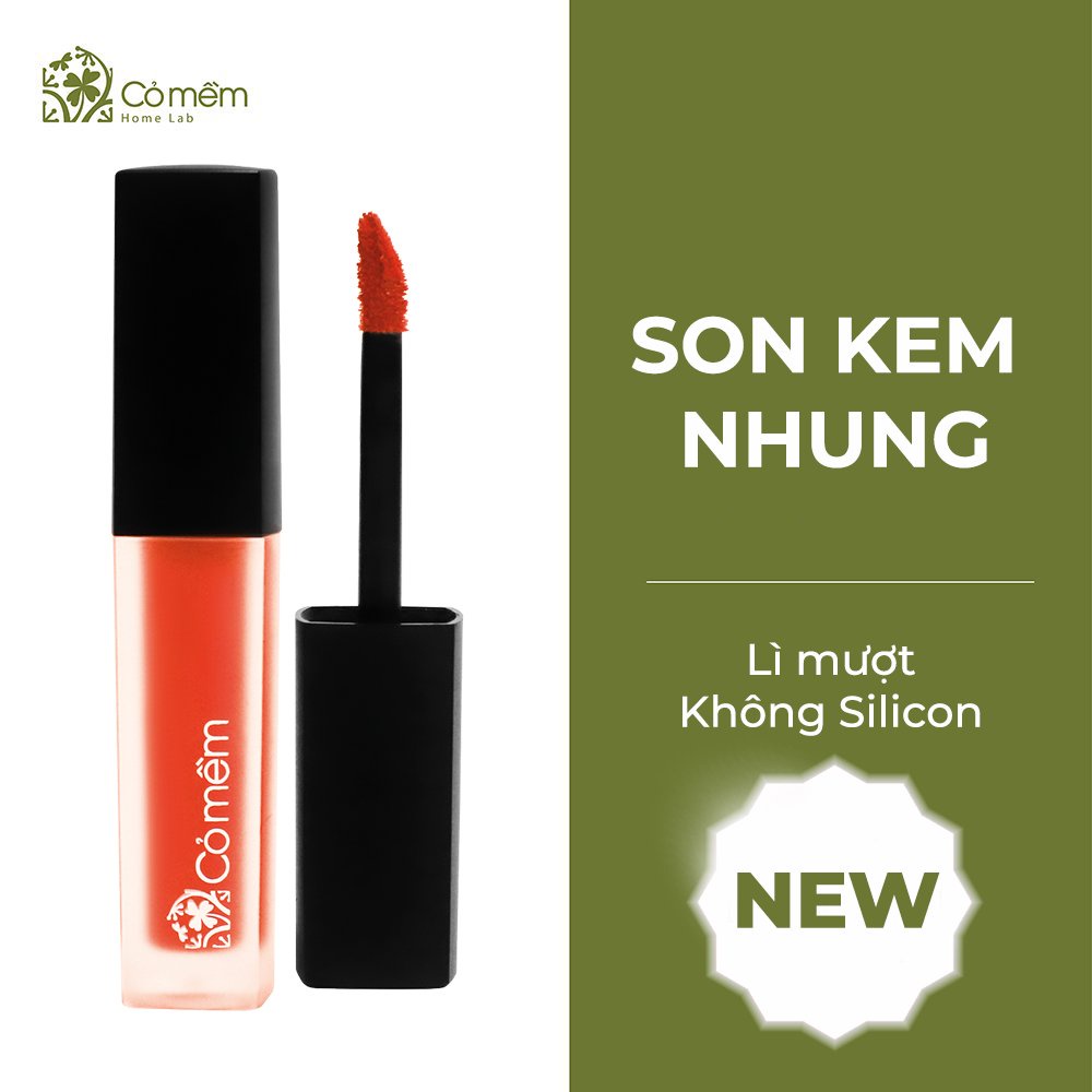 Son Kem Nhung Lì Mượt Không Silicone Cỏ Mềm Màu Đẹp An Toàn Từ Thiên Nhiên 3ml