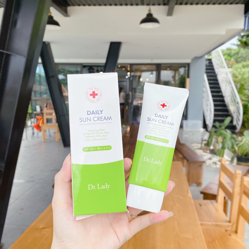 Kem chống nắng Daily Sun Cream màu xanh 3 IN 1 SPF50+ PA ++++ mẫu mới
