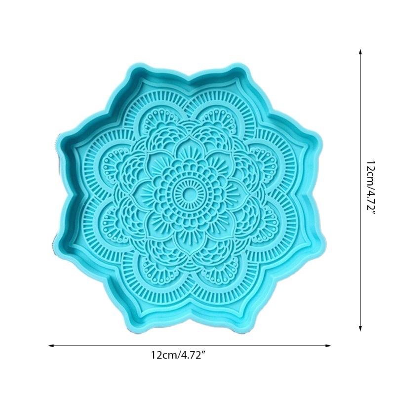 Khuôn Silicon Làm Đế Lót Ly Họa Tiết Mandala Sáng Tạo
