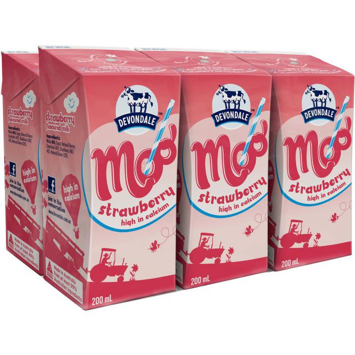 Sữa tươi vị dâu tây Devondale Moo Strawberry Milk 1 thùng 24H