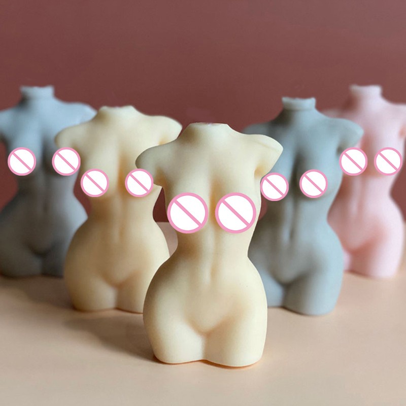 Khuôn Silicone Tạo Hình Làm Nến Diy Hình Cơ Thể Người 3d