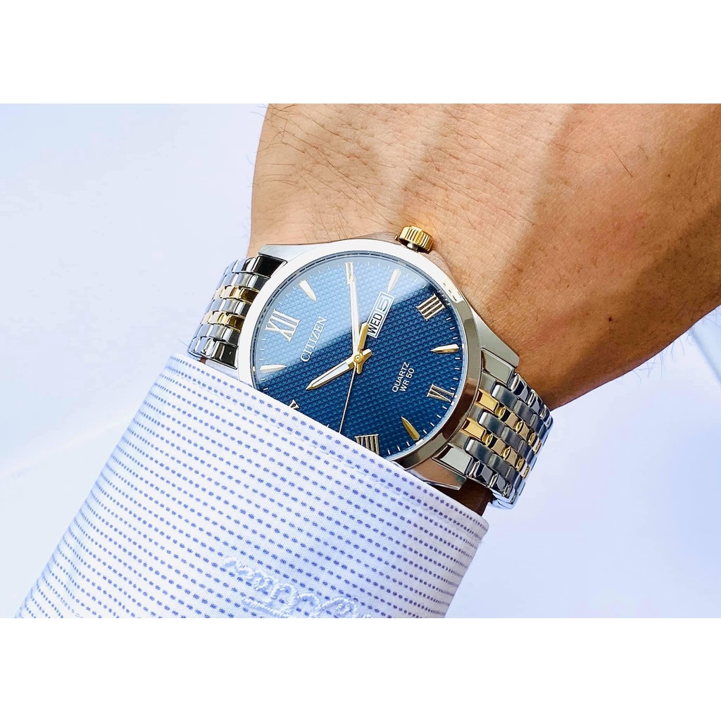 Đồng Hồ Nam Chính Hãng CITIZEN Quartz  BF2024-50L Tặng Kèm Dây Da Cao Cấp