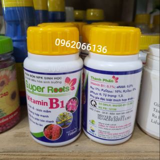 PHÂN BÓN NPK SINH HỌC SUPER ROOTS VITAMIN B1 CHAI 100ML