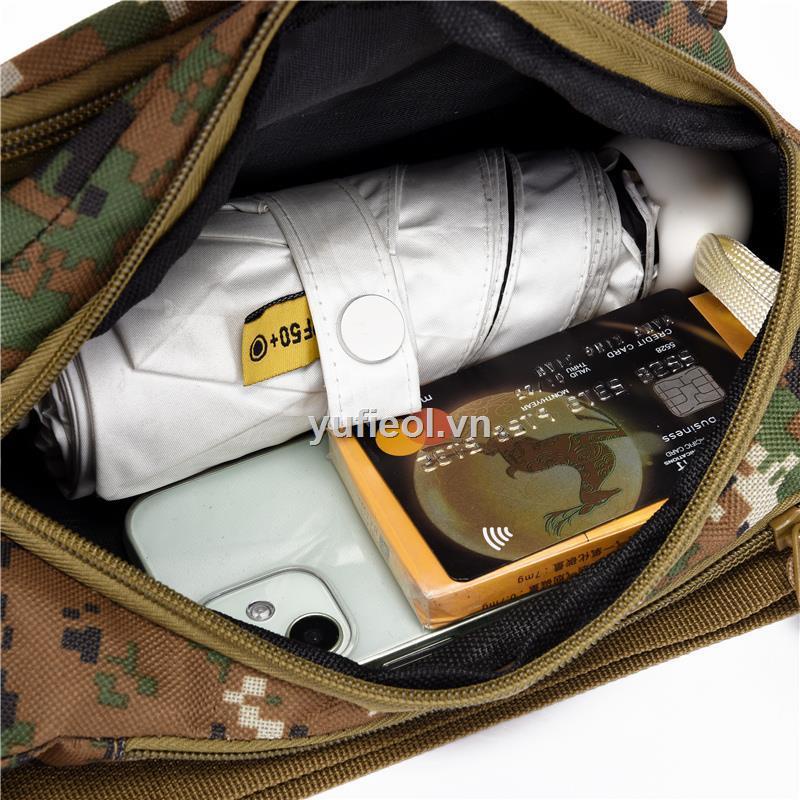 ✲Men s Tactical Waist Bag Multifunctional Riding Camouflage Messenger Bag Outdoor Sports Mobile Phone Bag Collection Wallet Wearable Men s Bag