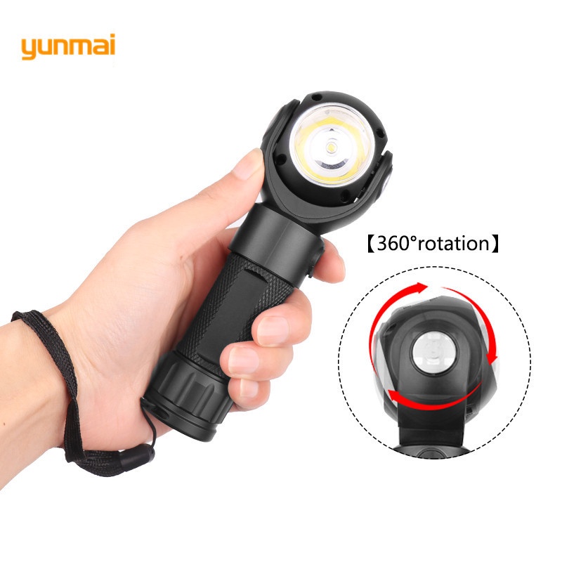 Đèn pin siêu sáng T6 xoay 360 độ chân đế nam châm công suất lớn P50 TẶNG 1 PIN 18650