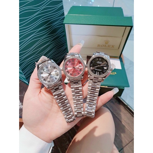 Đồng hồ Rolex nam nữ đính đá thời trang