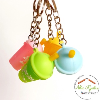 Móc khoá ly nước sprite kute